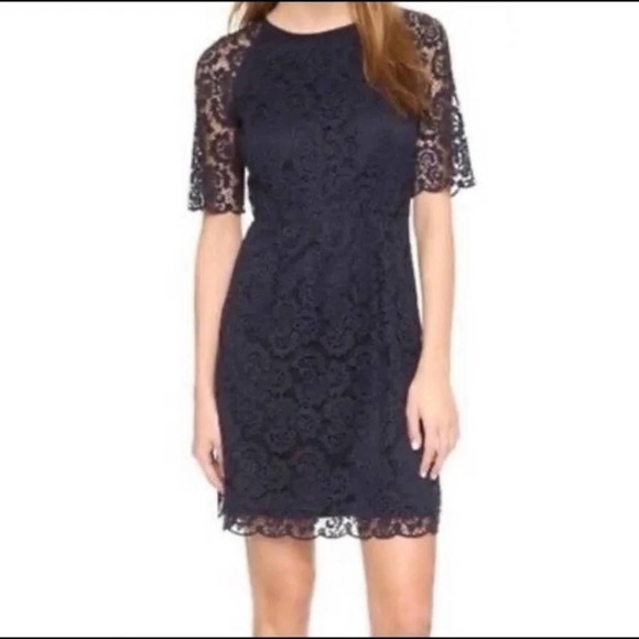 Madewell Lace Magnolia Dress in Navy Blue size 0 - Picture 1 of 8
